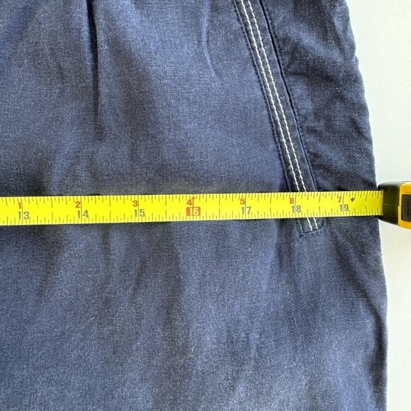 Desigual Baggy Trouser Pants Navy Coastal Preppy Cord Belt Small - Picture 8 of 9